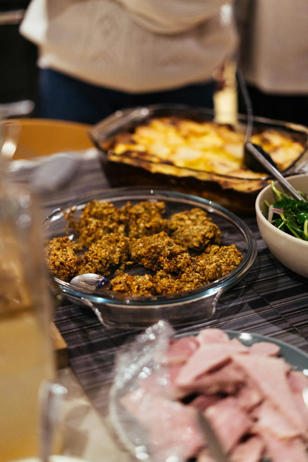 home cooked meal on table