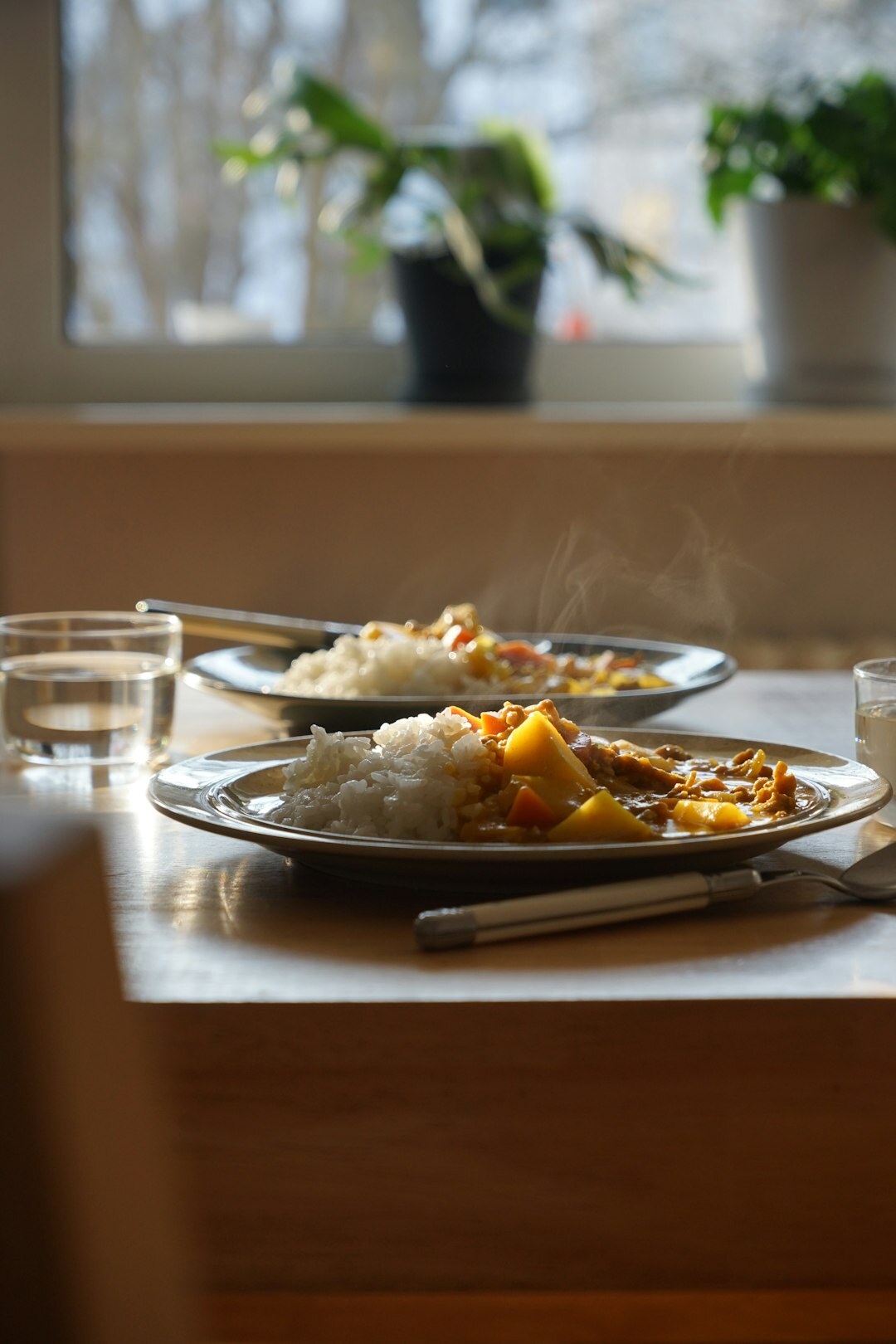 home cooked meal on table